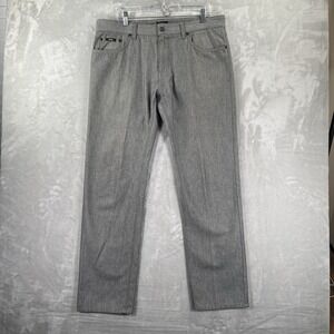 HUGO BOSS Pants mens 36x32 Maine Regular Fit 5-Pocket Chino Gray Casual Designer